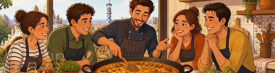 Taller culinario de paella catalana en grupo reducido en Barcelona
