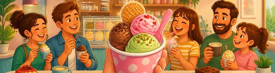 Disfruta de una pequeña tarrina de helado artesanal en Manggis