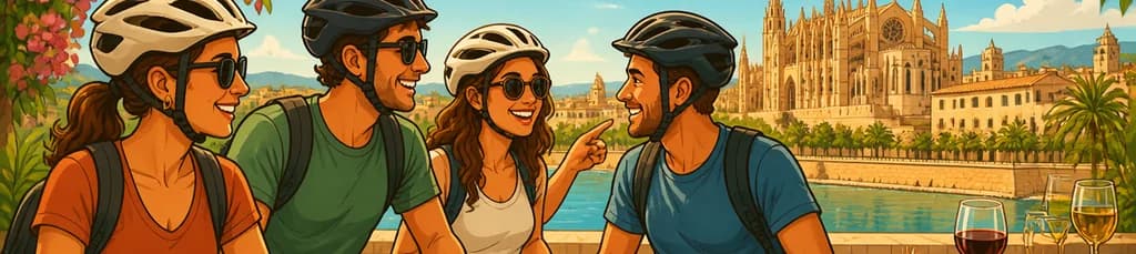 Exploración en bicicleta de 3 horas por Palma de Mallorca y cata de tapas