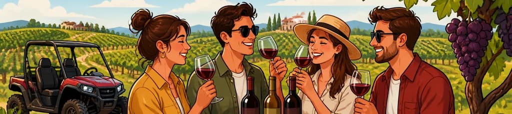 Experiencia enoturística: cata de vinos en viñedos