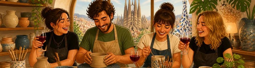 Clase de Alfarería y Vino en Barcelona
