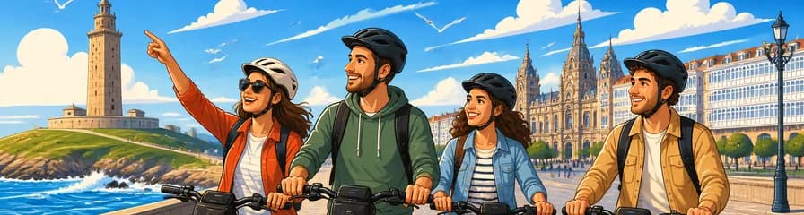 Recorrido en bicicleta eléctrica por La Coruña