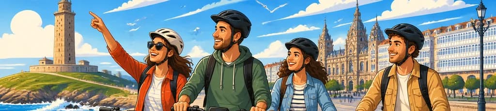 Recorrido en bicicleta eléctrica por La Coruña