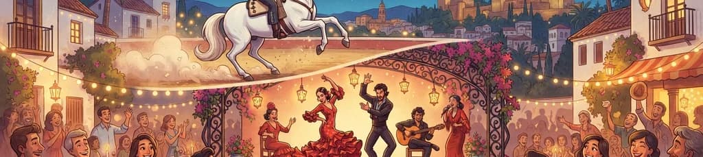 Noche Andaluza: Un espectáculo ecuestre de caballos, flamenco y cena en Málaga