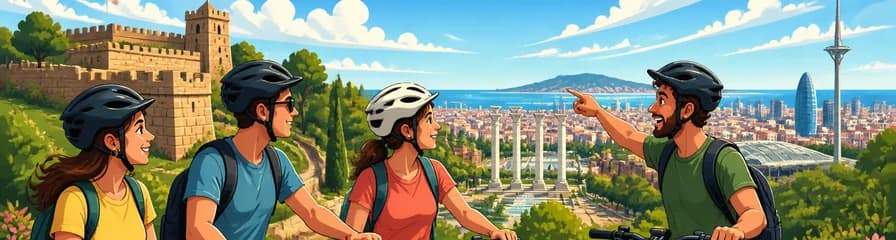 Recorrido en bicicleta eléctrica por Montjuïc, Barcelona: Descubre su castillo, panorámicas y lugares emblemáticos