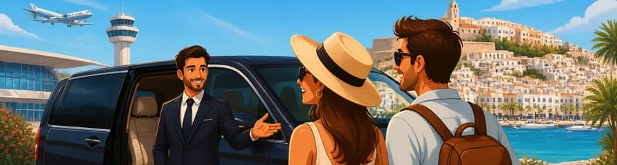 Servicio de transporte privado desde el aeropuerto de Ibiza hasta la ciudad de Ibiza
