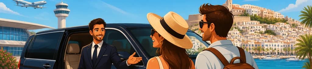 Servicio de transporte privado desde el aeropuerto de Ibiza hasta la ciudad de Ibiza