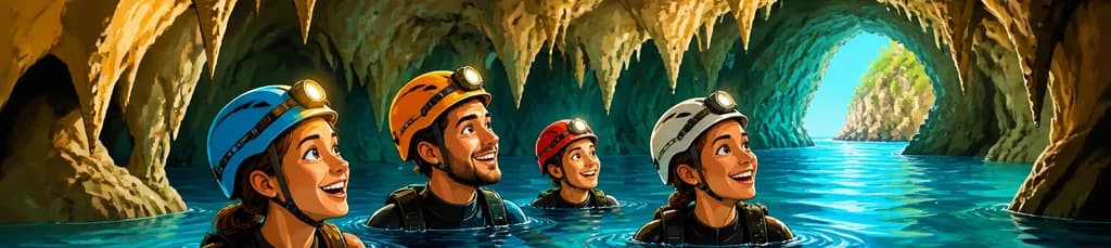 Aventura de natación y espeleología en la Cova des Coloms