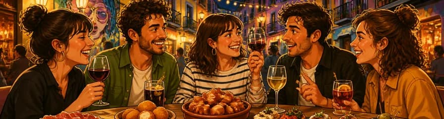 Recorrido de tapas y cata de vinos en el barrio de Malasaña para grupos reducidos