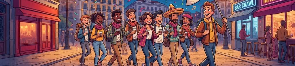 ¡Encuentro Internacional de Sábado: Ruta de Bares y Fiesta en Madrid!