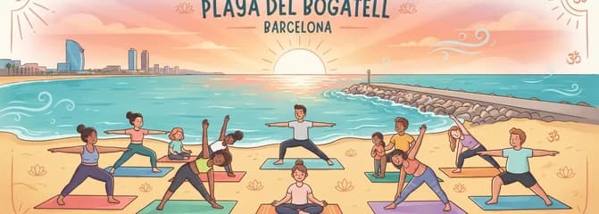 Sesión de Yoga en la Playa del Bogatell