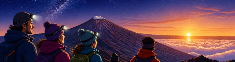 Ascenso nocturno al pico del Teide (3718m) para contemplar el amanecer desde los 3200m