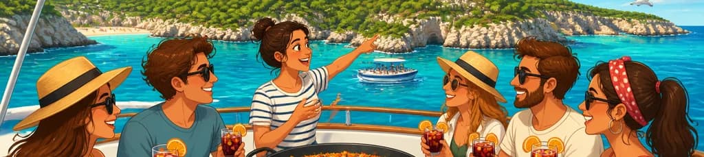 Aventura náutica privada de 8 horas: excursión en barco por Menorca con salida desde Cala Galdana