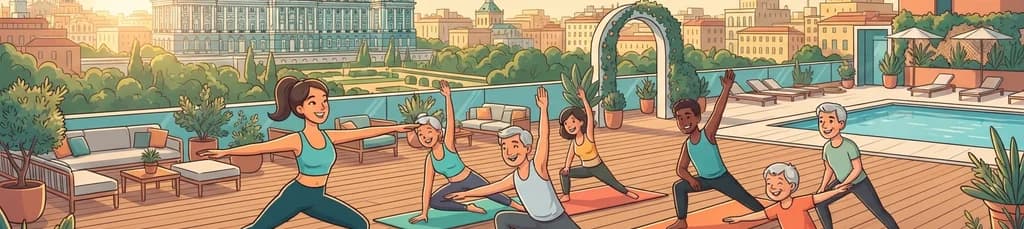 Sesión de Pilates en The Social Hub Madrid