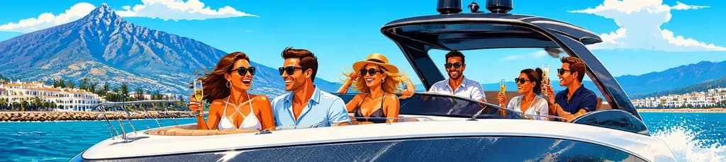 Tres horas de navegación en un yate privado por Marbella