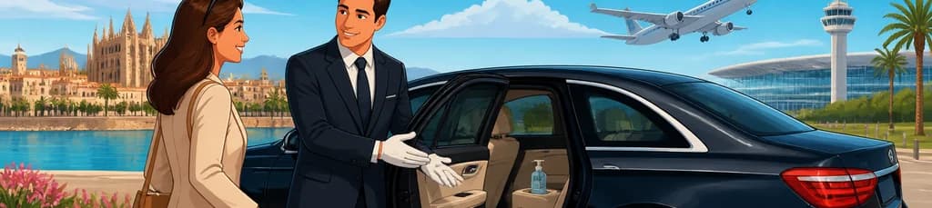 Servicio de traslados privados en coche de negocios desde Palma hacia el aeropuerto de Palma de Mallorca (PMI)