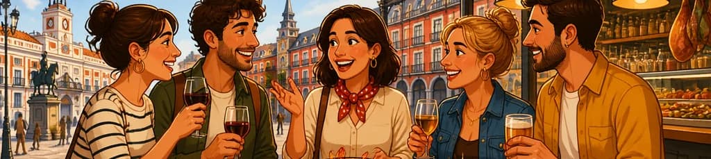 Recorrido gastronómico por Madrid: un tour de tapas y vinos en grupo reducido