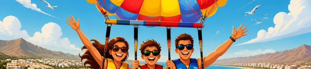 Vuela en parasail sobre Taurito, Mogán o Playa del Inglés