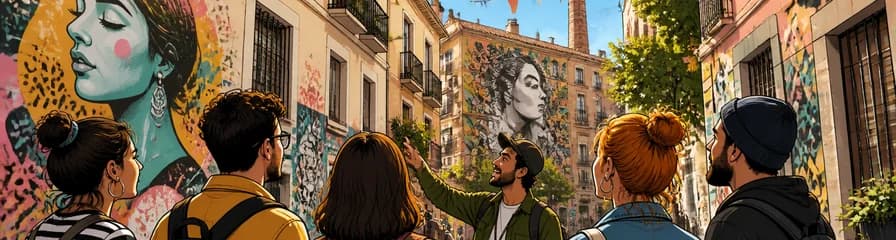 Recorrido por el arte urbano de Madrid con un guía local
