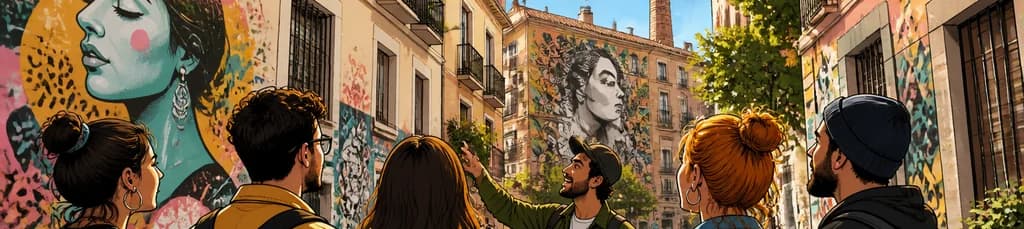 Recorrido por el arte urbano de Madrid con un guía local