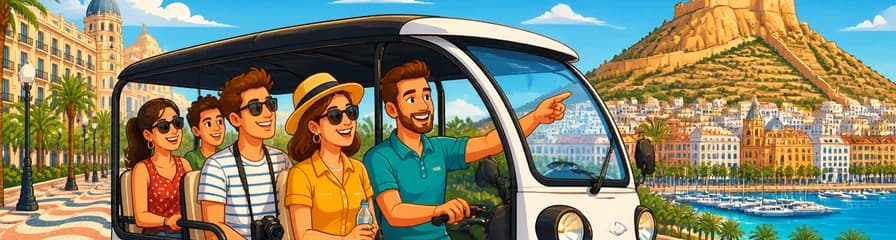 Recorrido turístico en tuk tuk eléctrico por Alicante
