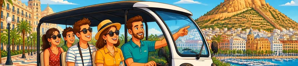 Recorrido turístico en tuk tuk eléctrico por Alicante