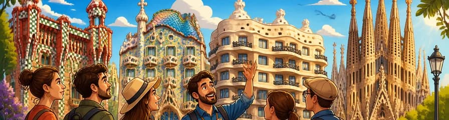 Tour de un día por las Casas de Gaudí y la Sagrada Familia en Barcelona
