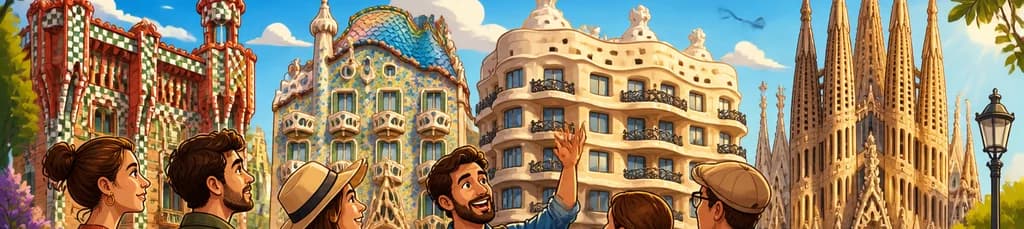 Tour de un día por las Casas de Gaudí y la Sagrada Familia en Barcelona