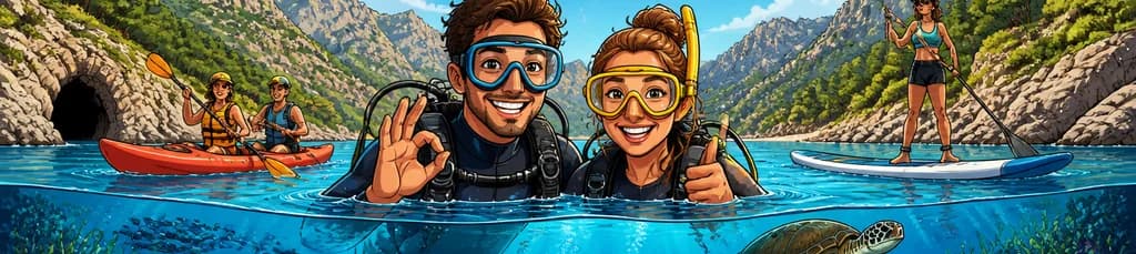 Experiencias de aventura acuática en Tuent Adventure: buceo, snorkel y alquiler de kayak/SUP