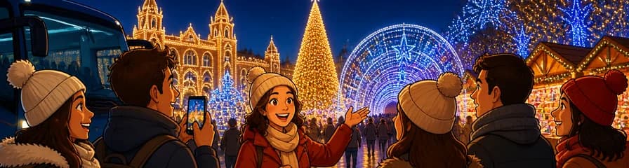 Excursión de un día a la iluminación navideña de Vigo partiendo de Santiago de Compostela