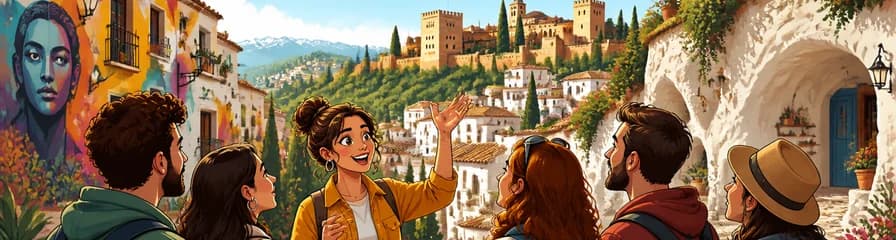 Visita guiada a pie por Granada: un recorrido excepcional por el arte urbano y las cuevas