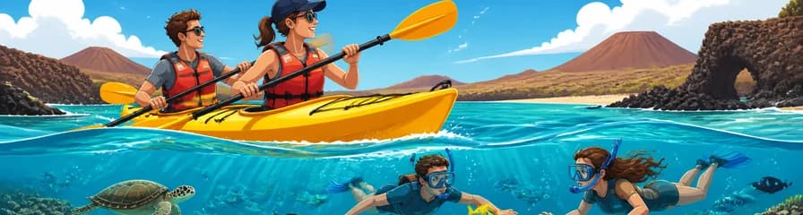 Aventura de kayak y snorkel en las aguas de Playa Blanca, Lanzarote