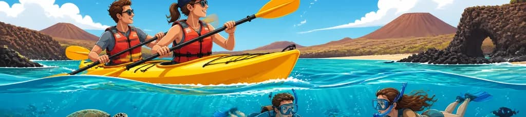 Aventura de kayak y snorkel en las aguas de Playa Blanca, Lanzarote