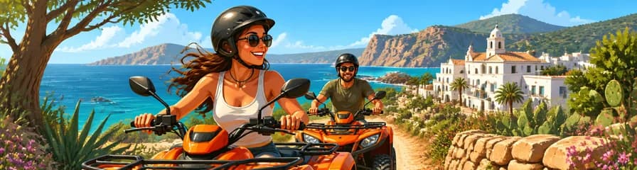 Emocionante recorrido en quad por Santa Eulalia, Ibiza