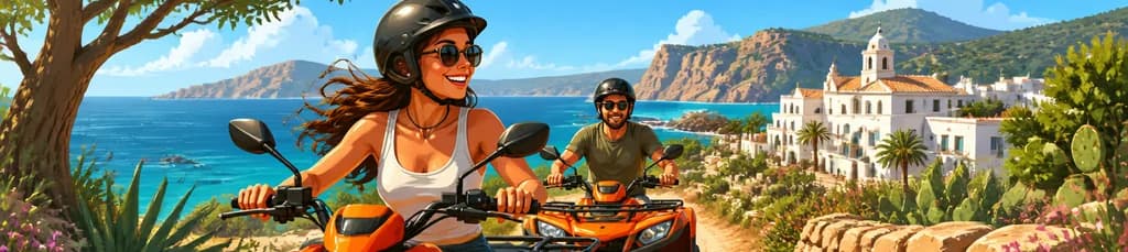 Emocionante recorrido en quad por Santa Eulalia, Ibiza