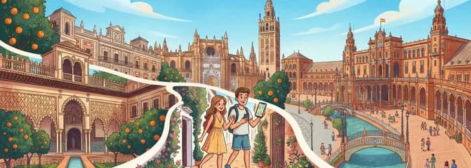Lo mejor de Sevilla: recorrido autoguiado por la Catedral, los muros del Alcázar y la Plaza de España con un guía local