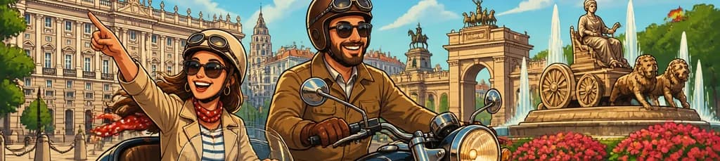 La experiencia definitiva en sidecar privado por Madrid (2 horas)