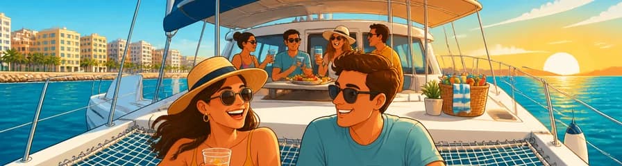 Paseo en catamarán de dos horas con jacuzzi y chapuzón en el mar