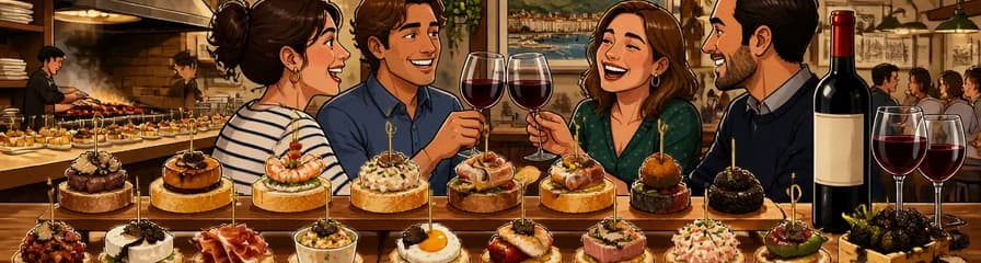 Disfruta del auténtico sabor vasco: Menú de 16 pintxos donostiarras con trufas y vino en Sagardi Castellana