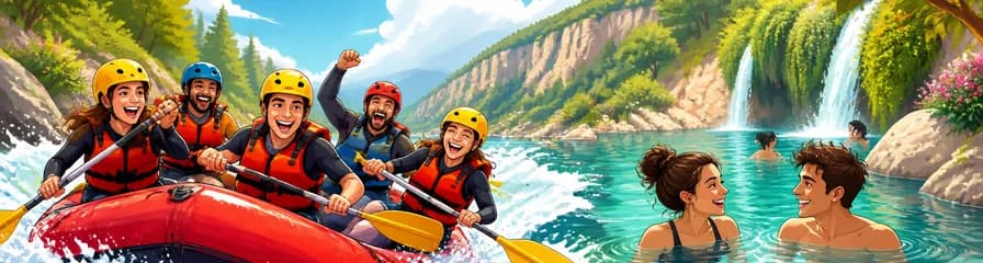 Aventura de rafting en aguas bravas y piscinas naturales de Montanejos con salida desde Valencia