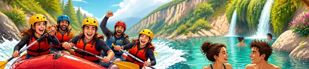 Aventura de rafting en aguas bravas y piscinas naturales de Montanejos con salida desde Valencia