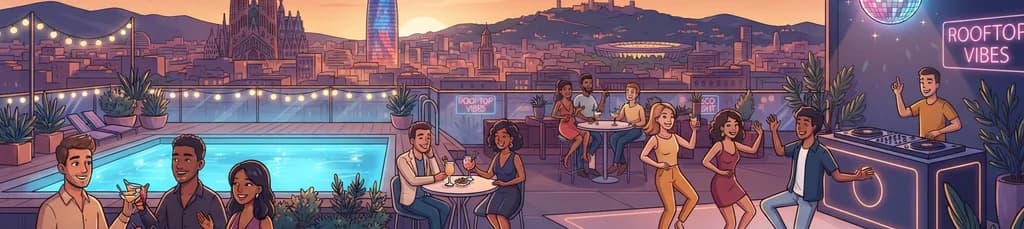 Noche de domingo gratuita con "Rooftop Vibes" y la fiesta "Jamboree Disco"