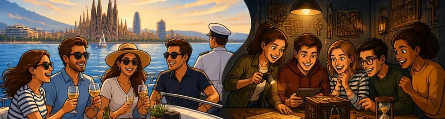Experiencia de Escape Room y Navegación en Barcelona