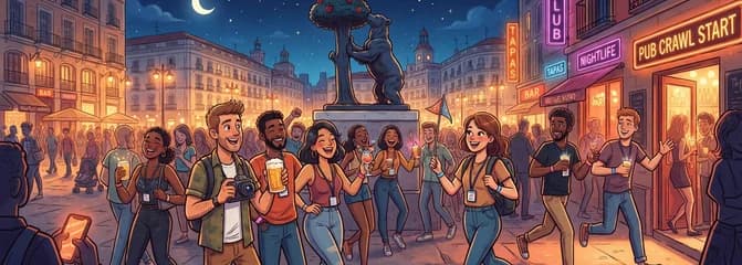 Noche de Pubcrawl y Fiesta en Madrid - Sábado - ¡Una Experiencia Inolvidable!