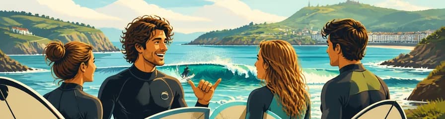 Una experiencia privada de un día para surfear en el País Vasco