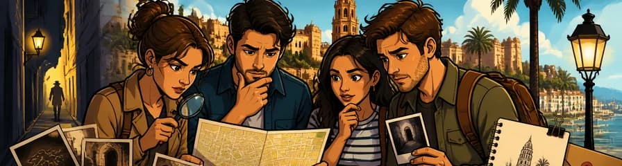 Aventura de misterio y crimen con facilitador en vivo en Málaga.