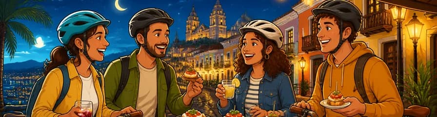 Recorrido Nocturno en Bicicleta para Degustar la Gastronomía Local de Las Palmas
