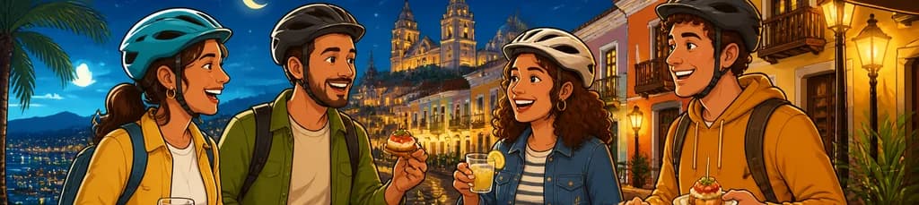 Recorrido Nocturno en Bicicleta para Degustar la Gastronomía Local de Las Palmas