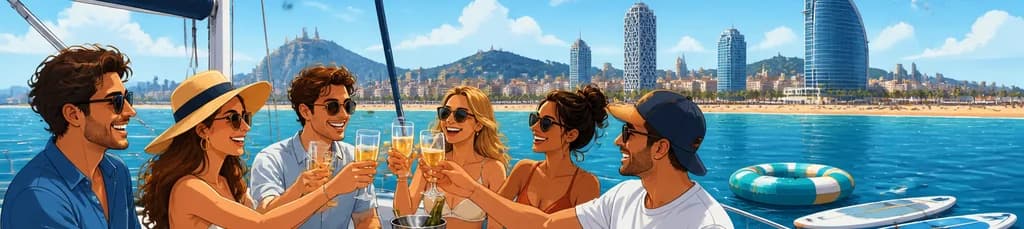 Exploración Marítima Privada con Paddle Surf, Bebidas y Aperitivos desde Barcelona