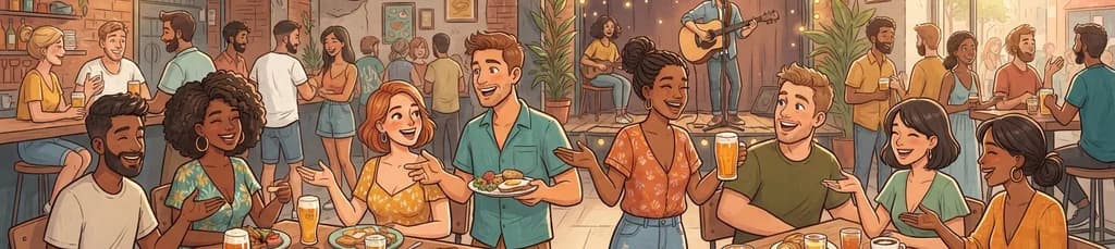 Brunch social de sábado con networking y música en vivo